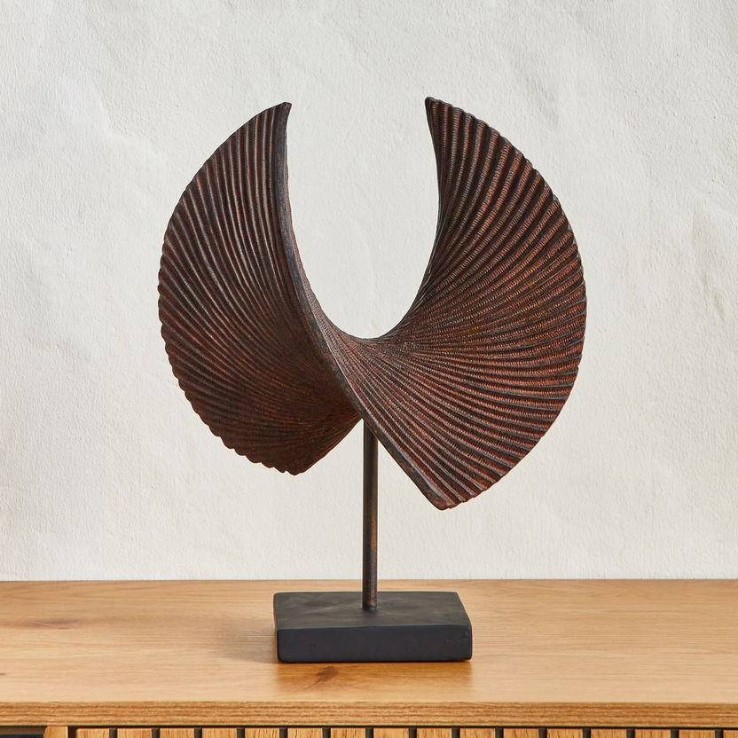 Tides Ribbed Wave Decorative Showpiece