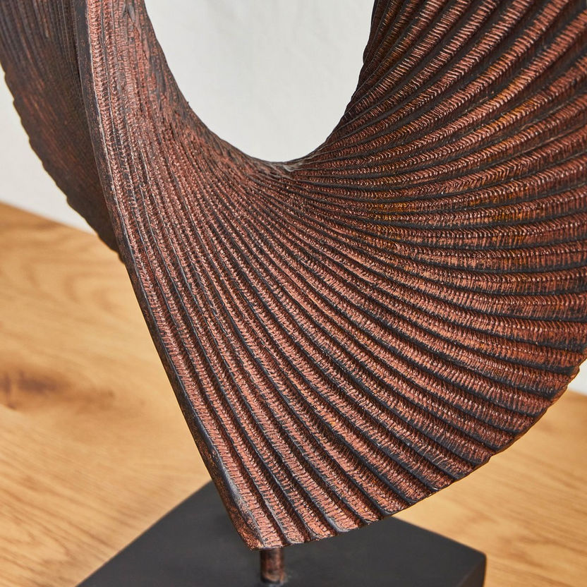 Tides Ribbed Wave Decorative Showpiece