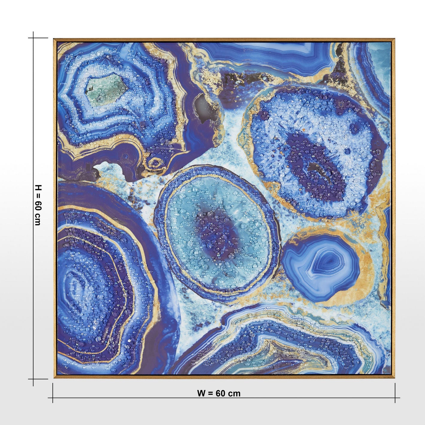 Zuzanna Jewelled Framed Wall Art - 60x60 cm