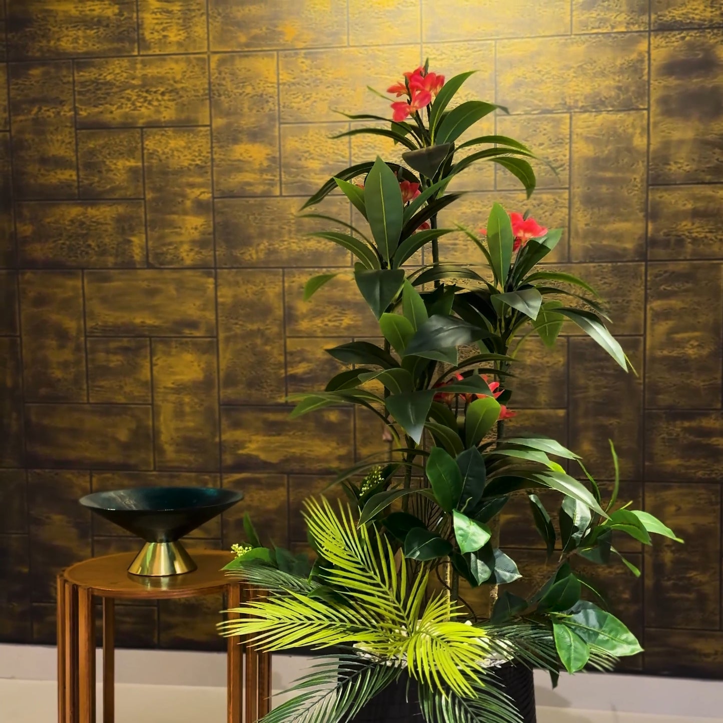 Plumeria Medium with Medium Spiral Planter