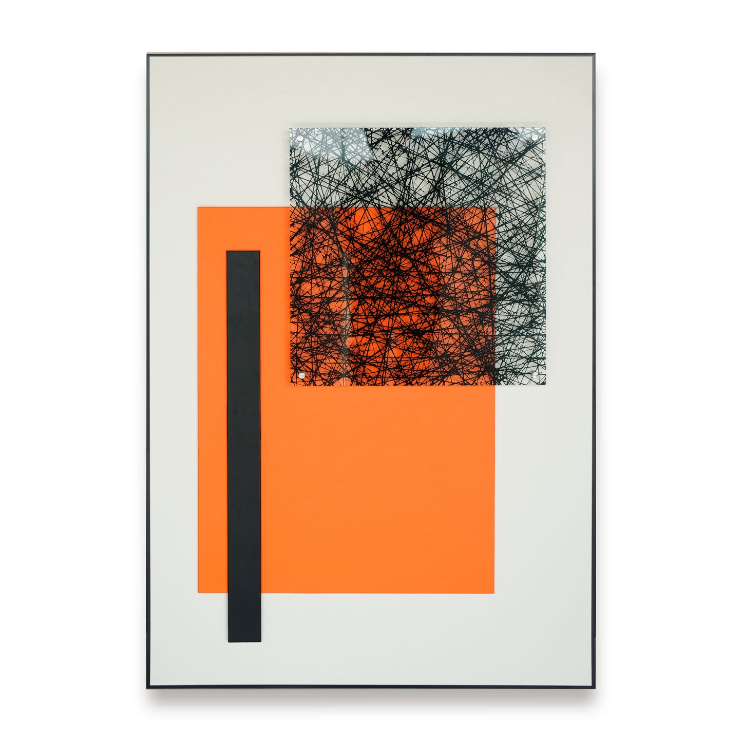 Orange Rectangle Abstract Classic Wall Art