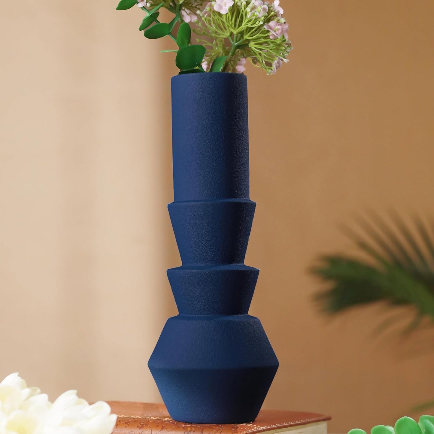 Premium Blue Ceramic Flower Vase