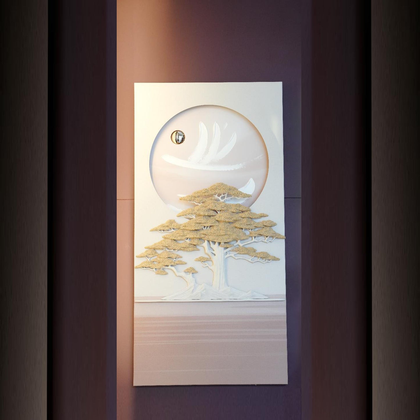 Tree wall Art With Back LED