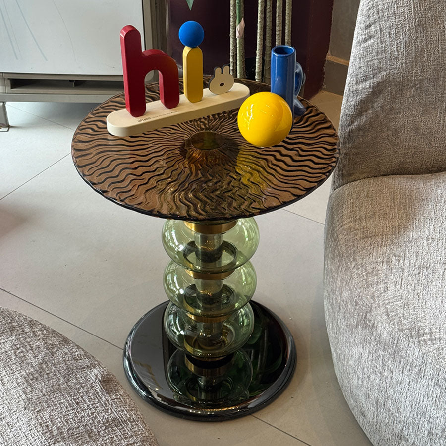 Bubble Stack Glass Table
