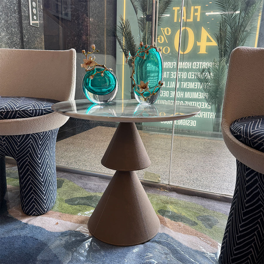 Marble Twin Cone Table