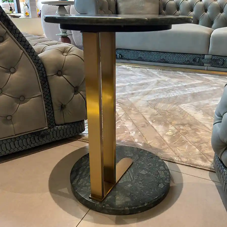 Pedestal Marble Side Table