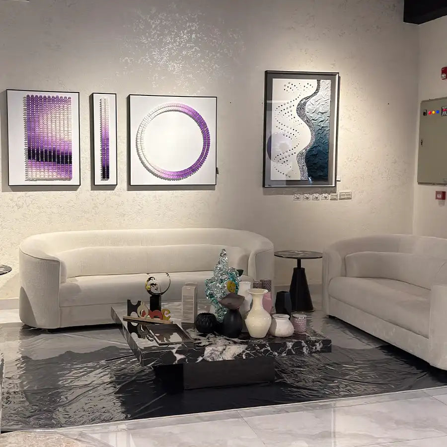 Black and White Abstract Rug