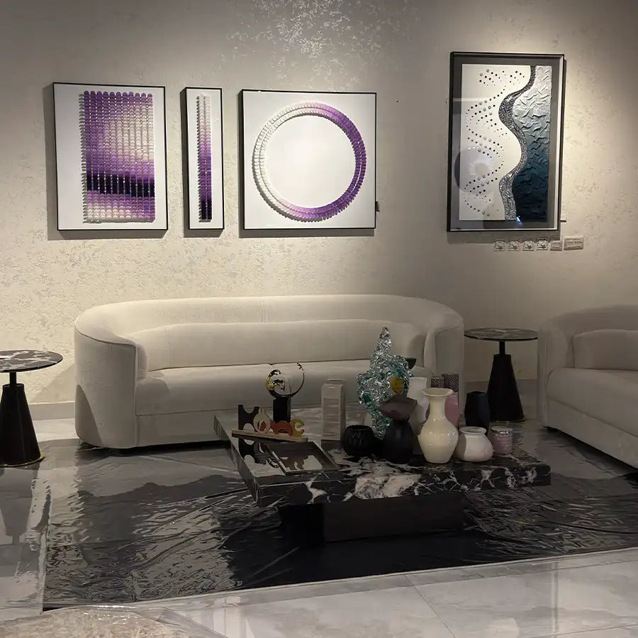 Black and White Abstract Rug