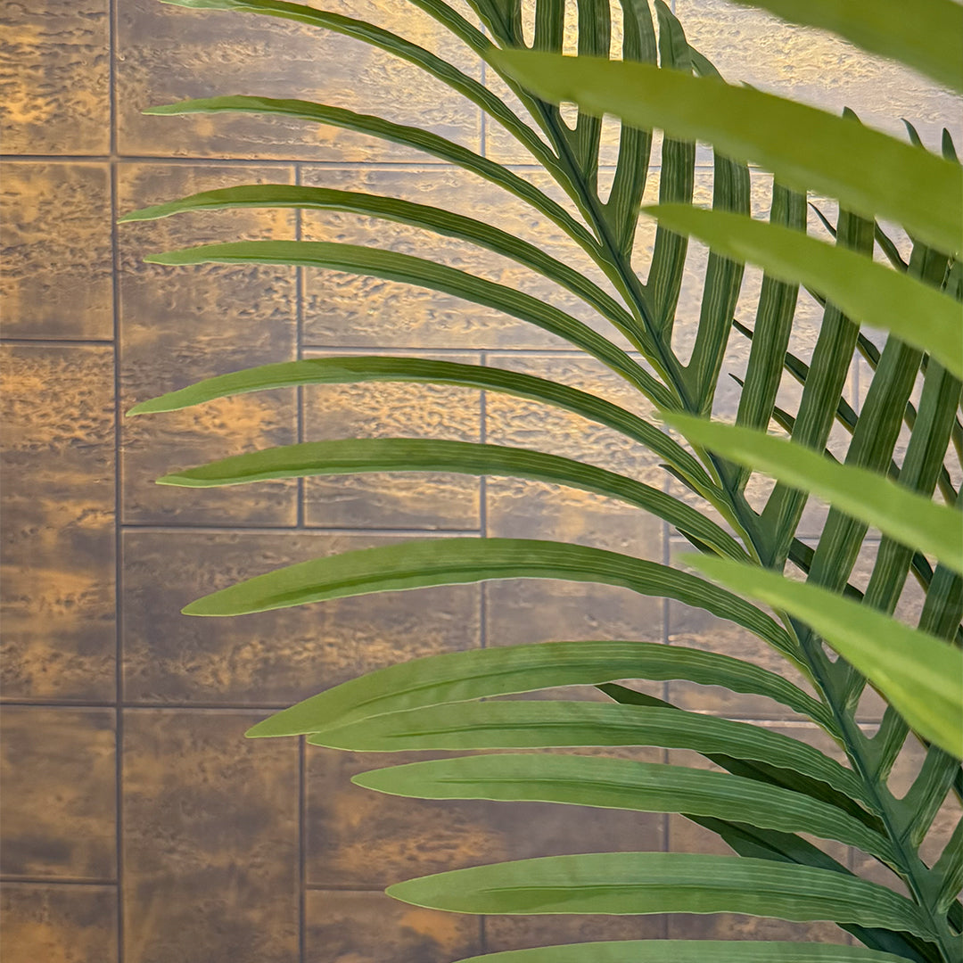 Palm Tree with Large Spiral Planter