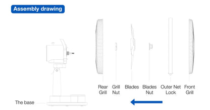 Rechargeable Table Fan