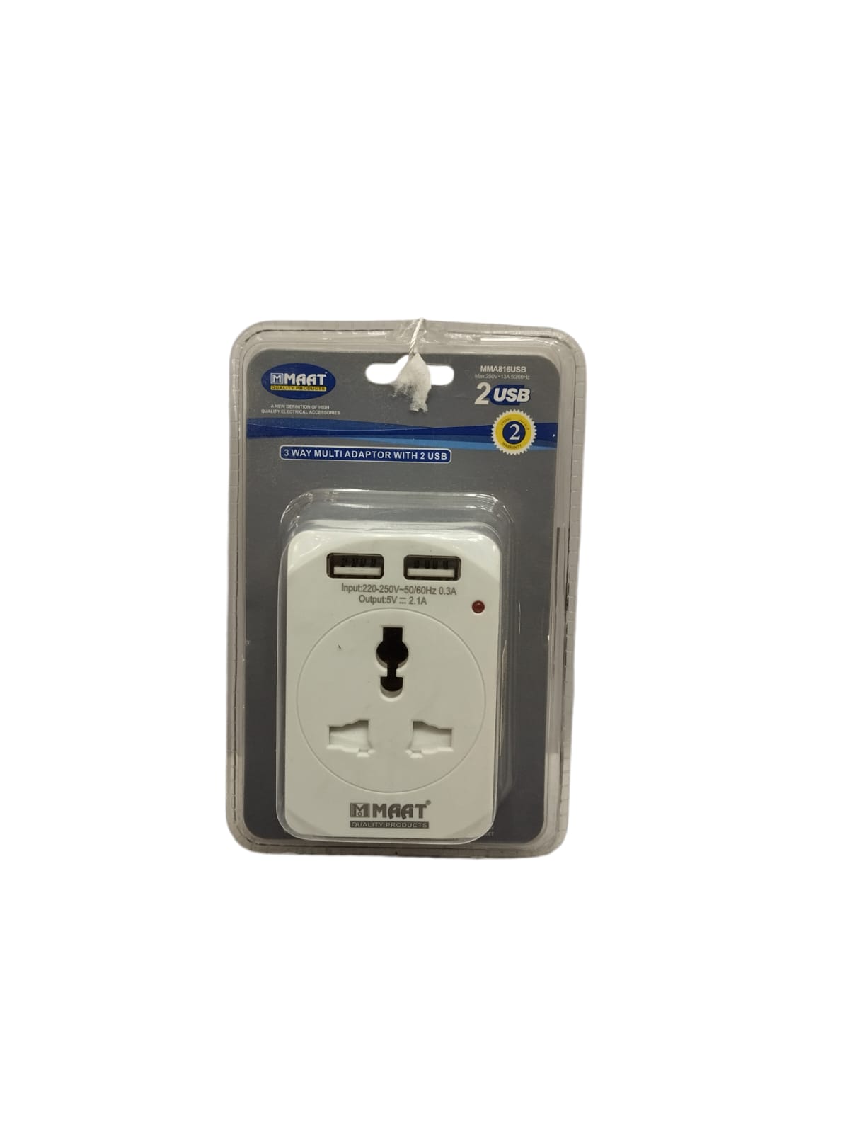 MAAT 3-way multi-adapter with 2 USB ports