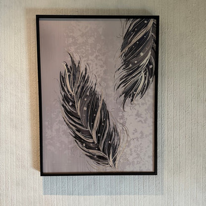 Mono Leaves Wall Art Set