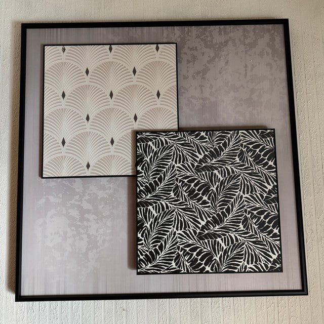 Mono Leaves Wall Art Set