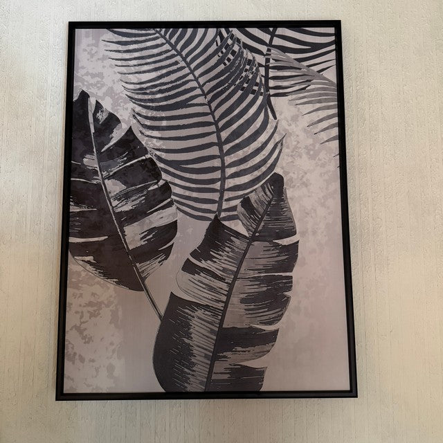 Mono Leaves Wall Art Set