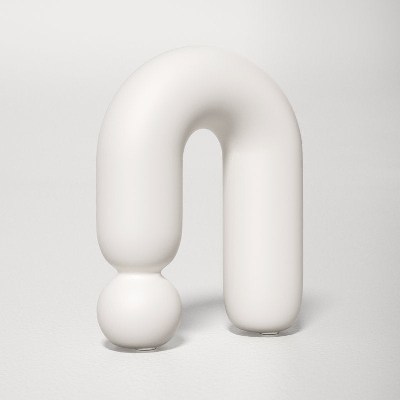 Minimalist White Clay Vase