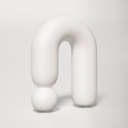 Minimalist White Clay Vase