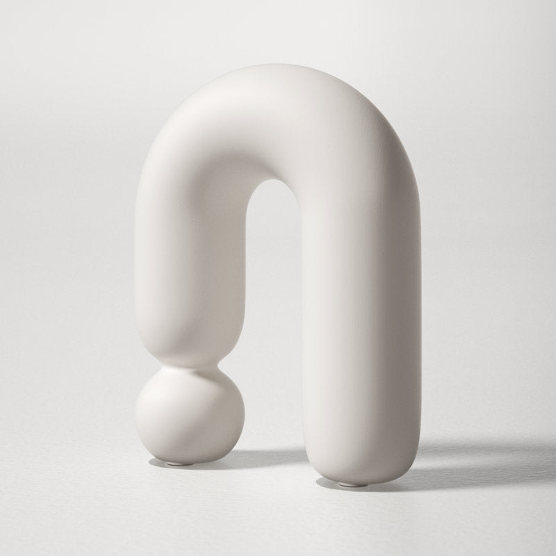 Minimalist White Clay Vase
