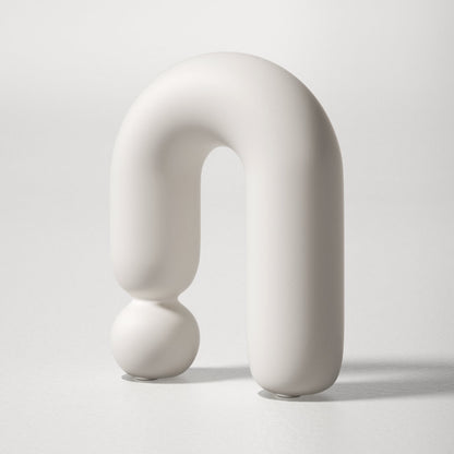Minimalist White Clay Vase