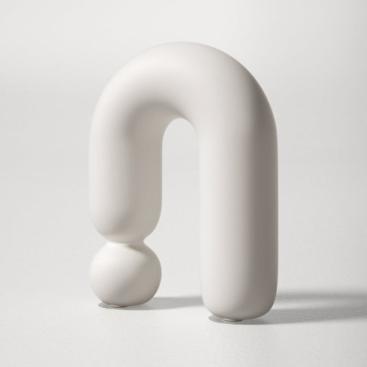 Minimalist White Clay Vase