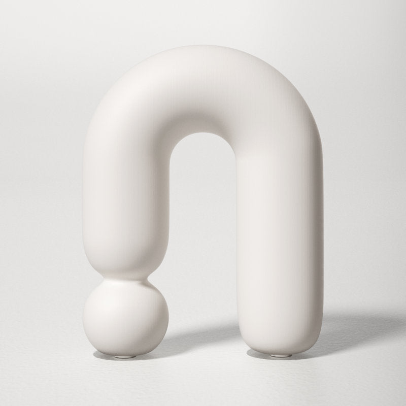 Minimalist White Clay Vase