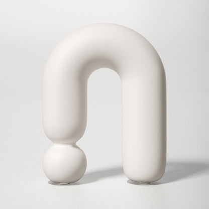 Minimalist White Clay Vase
