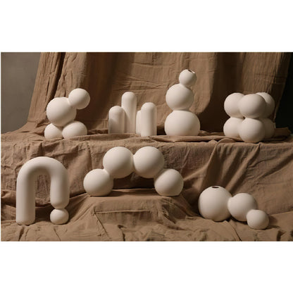 Minimalist White Clay Vase