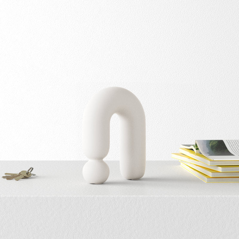 Minimalist White Clay Vase