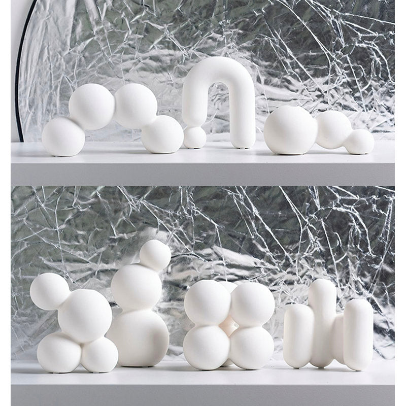 Minimalist White Clay Vase