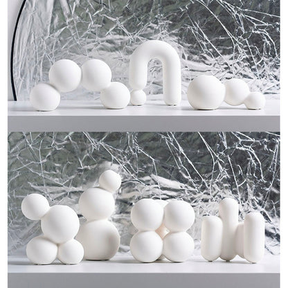 Minimalist White Clay Vase