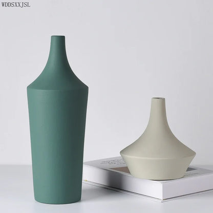 Elegant Teal Ceramic Vase