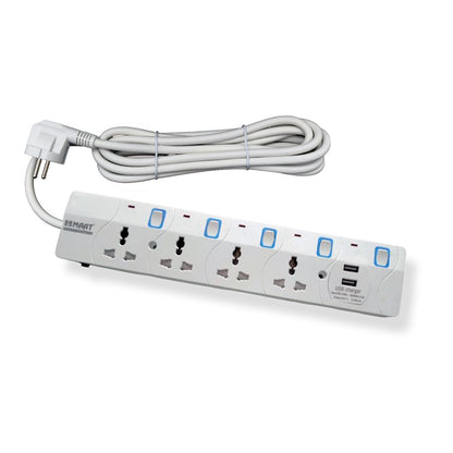 4-Way Extension Socket with USB – 3MTR