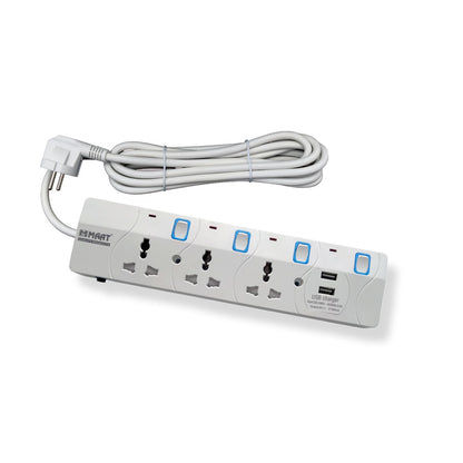 3-Way Extension Socket – 3M/5M with or without USB