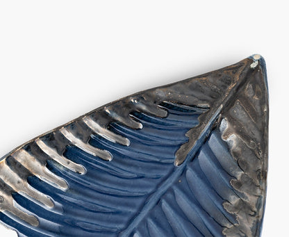 Organic Leaf-Shaped Ceramic Platter