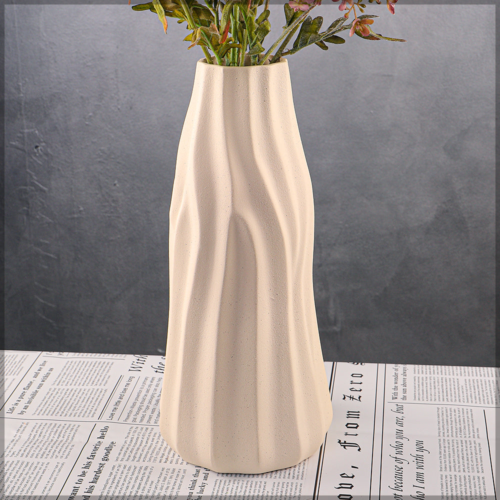 Ceramic Vase with Tree Bark Texture