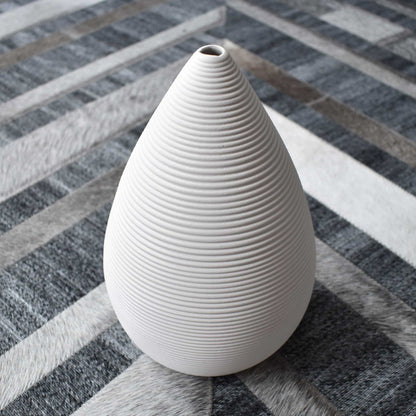White Ceramic Tapered Vase