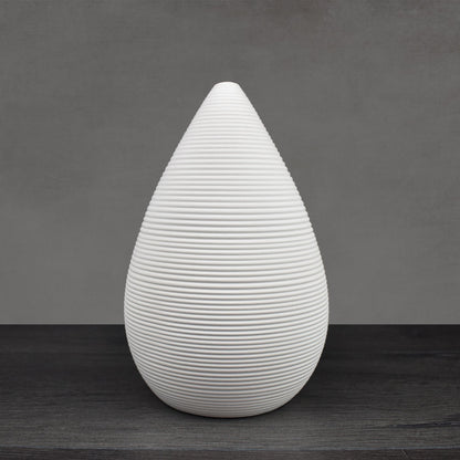 White Ceramic Tapered Vase
